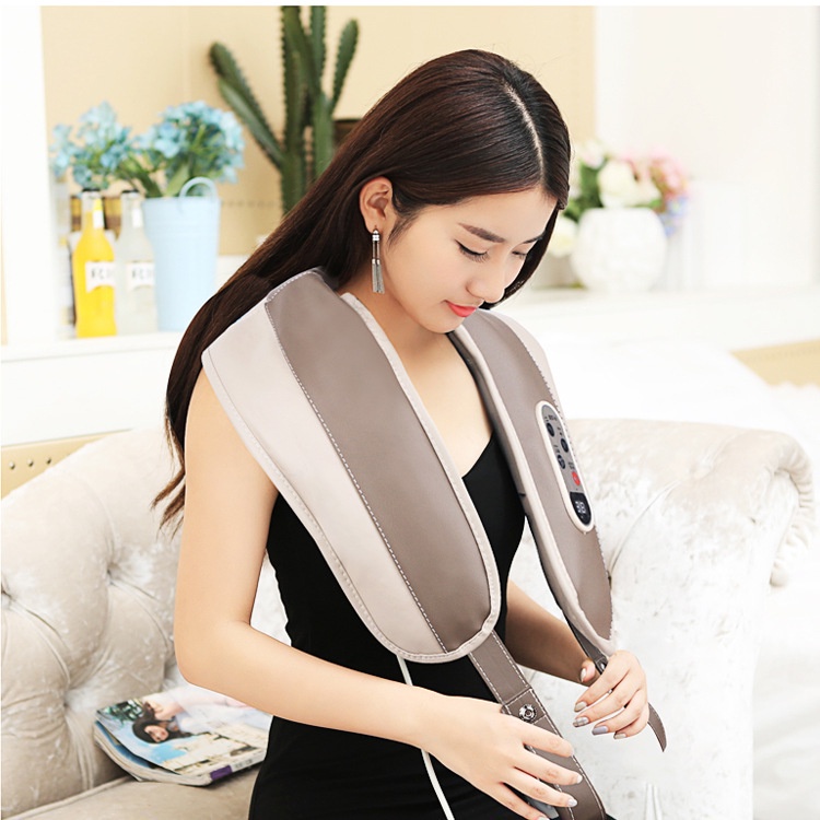 Máy massage đấm lưng vai cổ gáy, đai massage toàn thân cao cấp - Bảo Hành 12 tháng