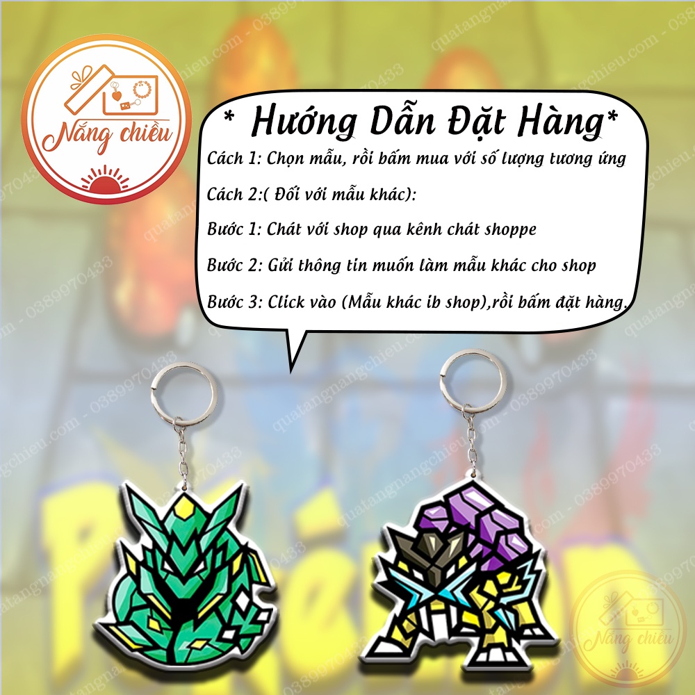 Móc khóa Dày In Sắc Nét 2 Mặt - Anime Pokemon ☘️Quà Tặng Nắng Chiều☘️