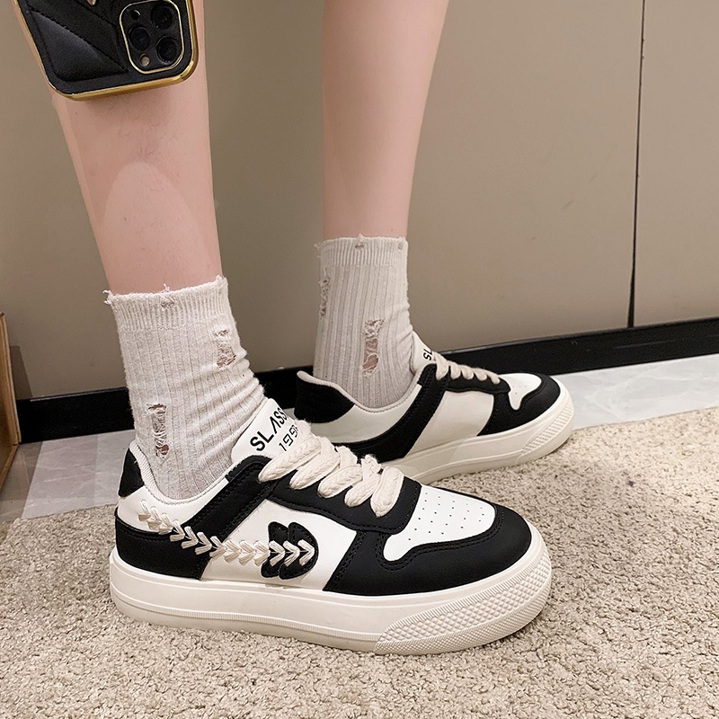 IELGY Giày Thể Thao Mũi Tròn Thoải Mái Phong Cách Hàn Quốc Cho Nữ