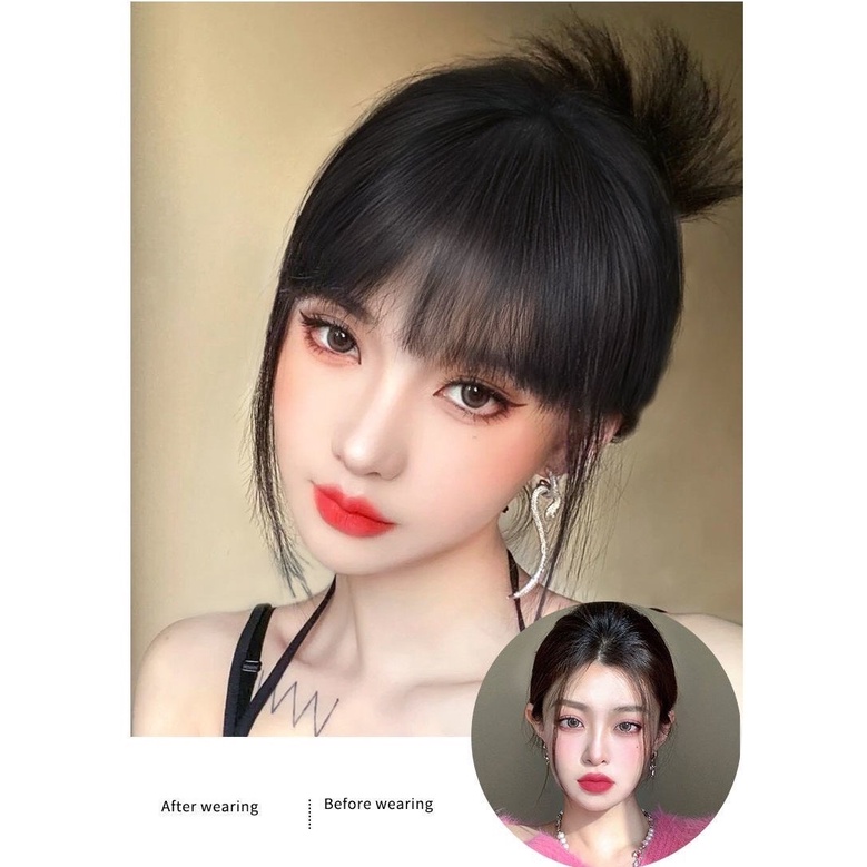 Tóc giả mái ngố kute như tóc thật