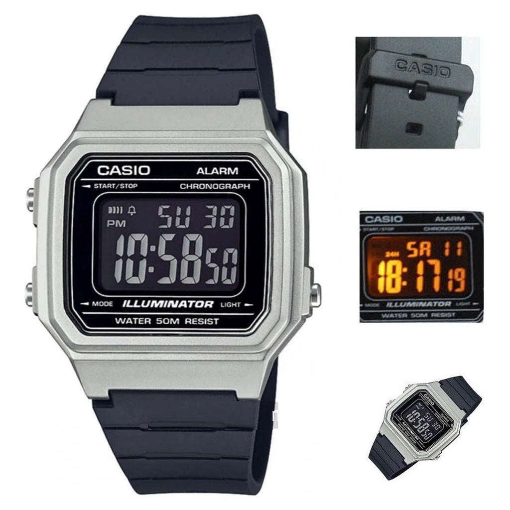 Đồng Hồ Casio Điện Tử W-217HM-7BVDF Dây Nhựa - Chống Nước WR50m - Tuổi Thọ Pin 7 Năm