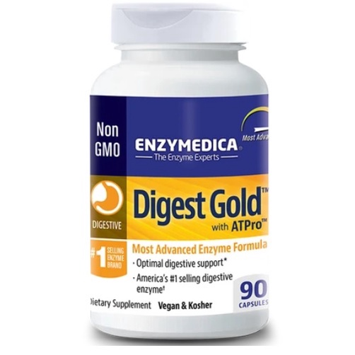 Công thức đặc biệt giúp giảm đầy bụng, khó tiêu tăng cường năng lượng Puritan's Pride Enzymedica Digest Gold with ATPro