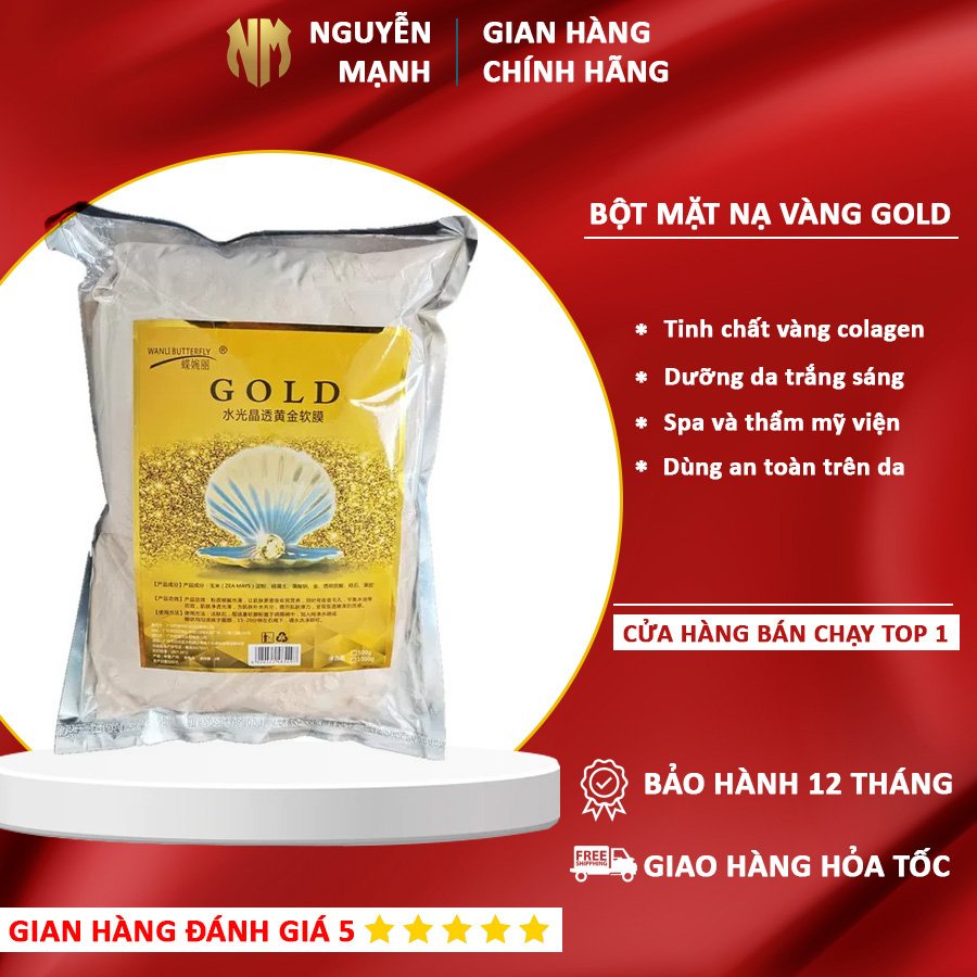 Bột Mặt Nạ Vàng Colagen, Mặt Nạ Vàng Colagen Vàng Sâm Cao Cấp
