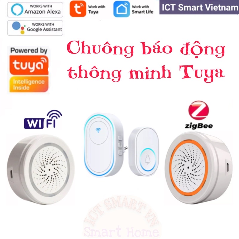 Chuông báo động Wifi/Zigbee Tuya