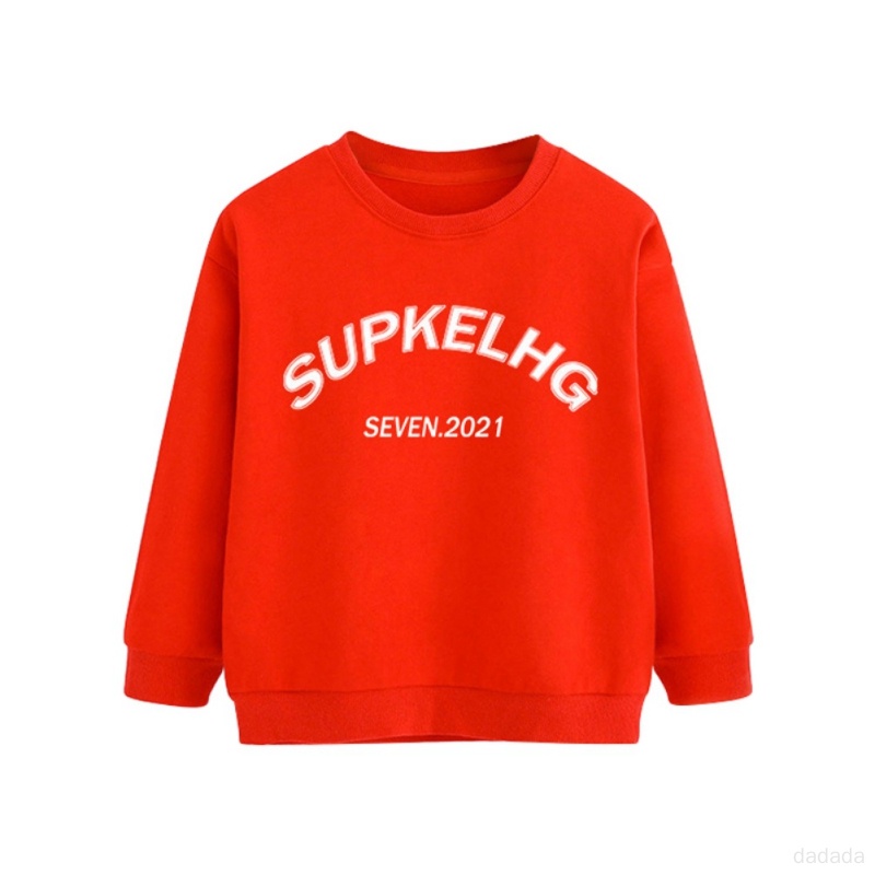 Áo Sweater Cổ Tròn Tay Dài In Chữ Phong Cách Hàn Quốc Thời Trang Thu Đông Cho Bé Gái