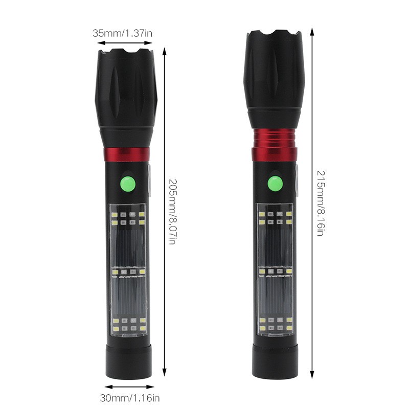 ĐÈN PIN ĐA NĂNG T03 ( 5 CHẾ ĐỘ SÁNG ) CÓ CÒI HÚ BÁO ĐỘNG