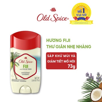 Old Spice Fiji Anti-Perspirant & Deodorant Lăn khử mùi dạng sáp hương Fiji Thư giãn nhẹ nhàng, Mỹ (73g)