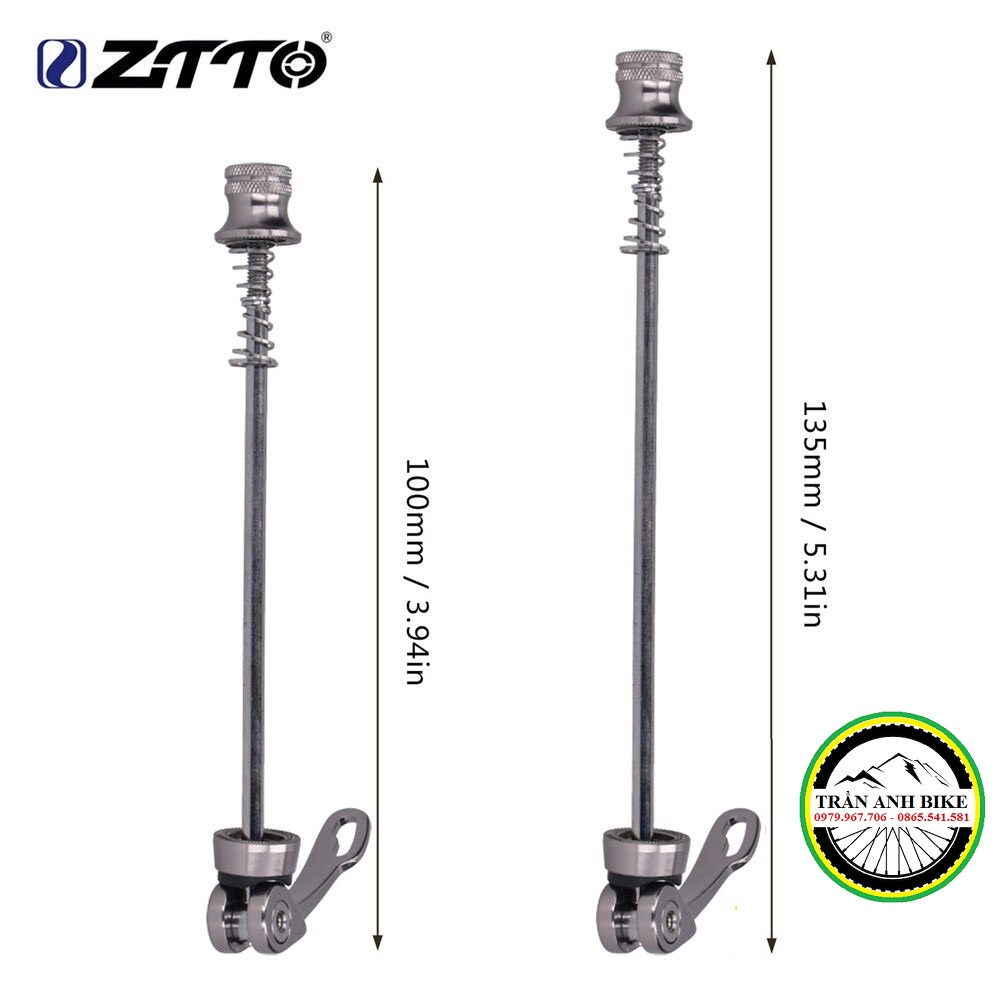 Cặp ti kẹp moay ơ Hub xe đạp ZiTTO - Z02