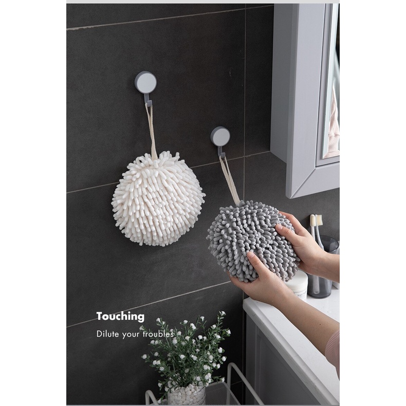 Khăn lau tay tròn sanho thấm hút tốt, nhanh khô, bông lau tay nhà bếp thiết kế mói tinh tế