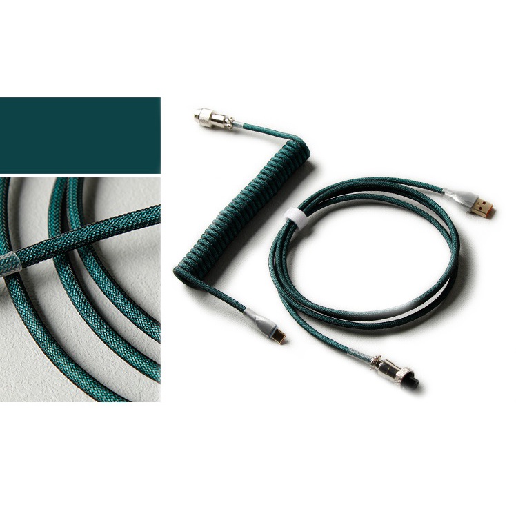 Dây Cáp Bàn Phím Cơ Cable Custom Type C to USB bọc dù nhiều màu