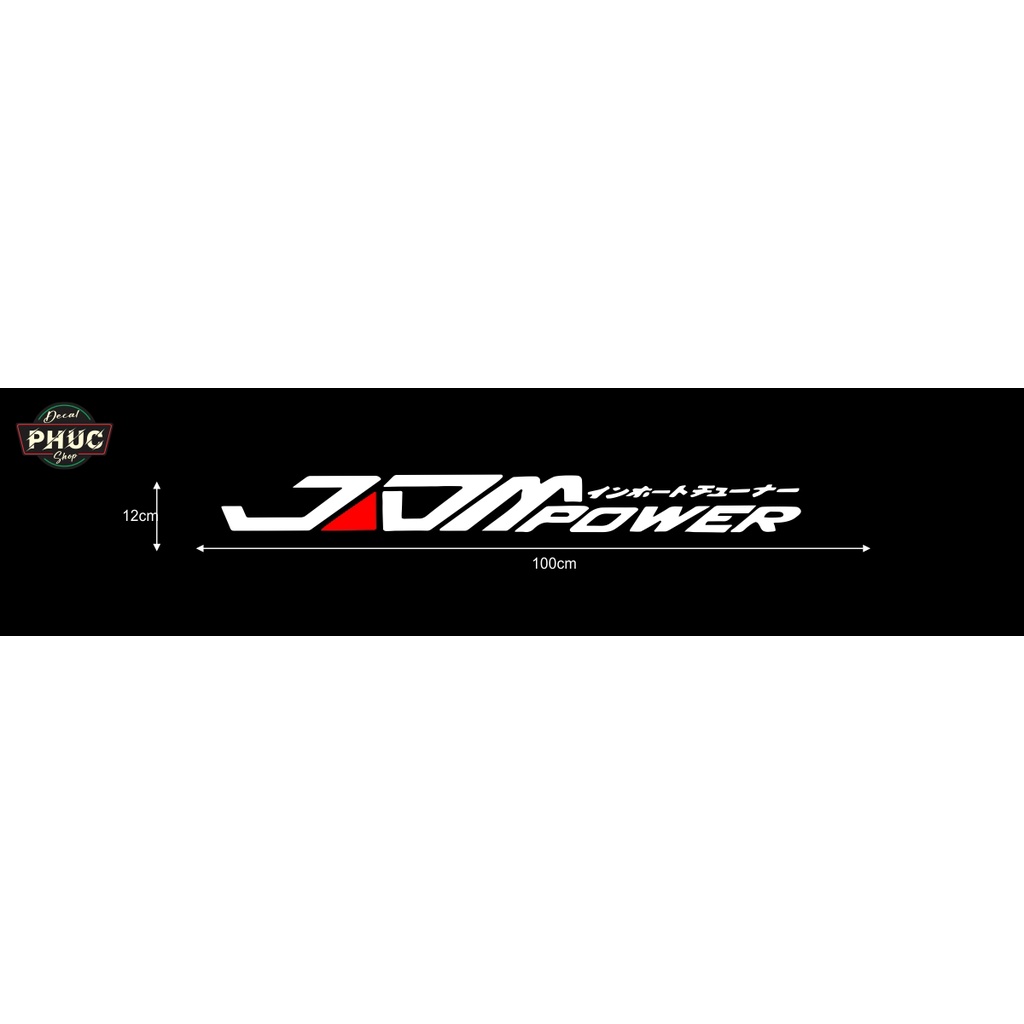 Tem dán kính lái chống nắng ô tô mẫu JDM Power