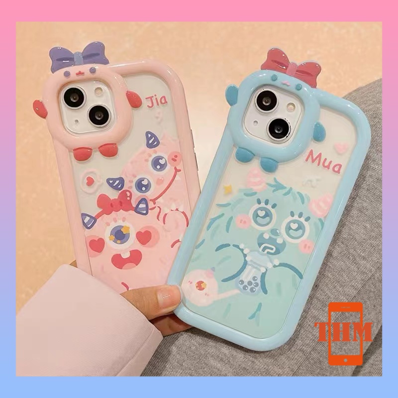Ốp Điện Thoại Con quái vật màu xanh hồng đáng yêu Cho Iphone 6 / 6S / 6splus / se / 7 / 7plus / 8 / 8plus / X / xs / xsmax / 11 / 12 / 13 / 14 / Plus / pro / pro max-5027