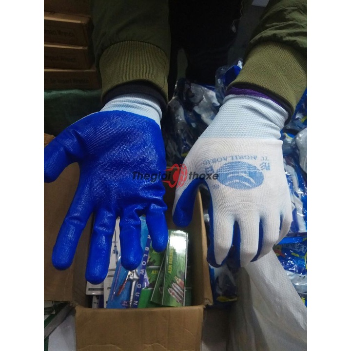 Găng tay phủ cao su phom co giãn, bao tay sửa xe cao cấp  - Thế Giới Thợ Xe