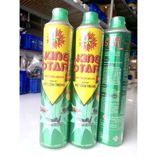 Bình xịt côn trùng kingstar - hương chanh diệt kiến, muỗi, dán 600ml