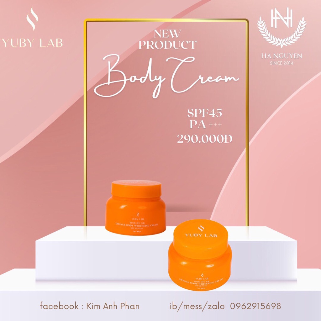 Kem Body Cam Úc Korea Dưỡng Trắng Nâng Tông Chống Nắng Bảo Vệ Làn Da