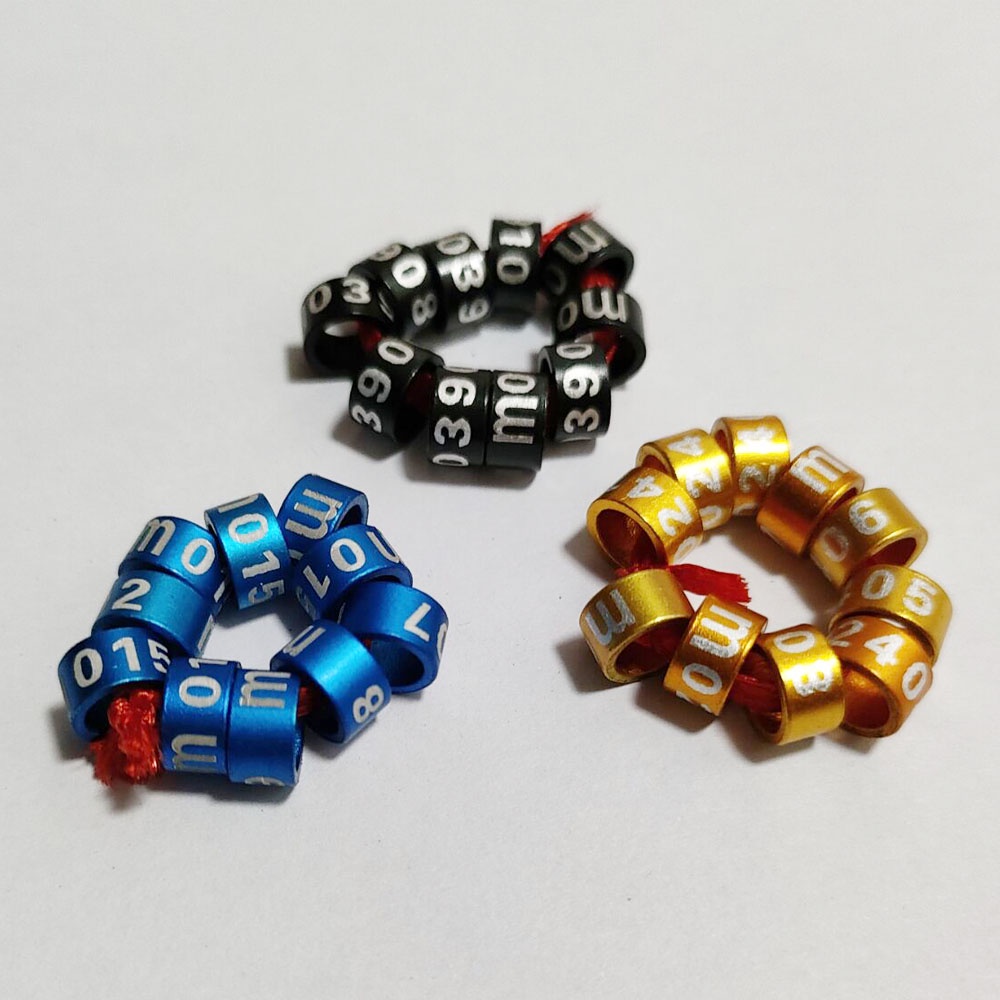 Set 30 / 10 Vòng Đeo Chân Huấn Luyện Chim Bằng Nhôm 5mm