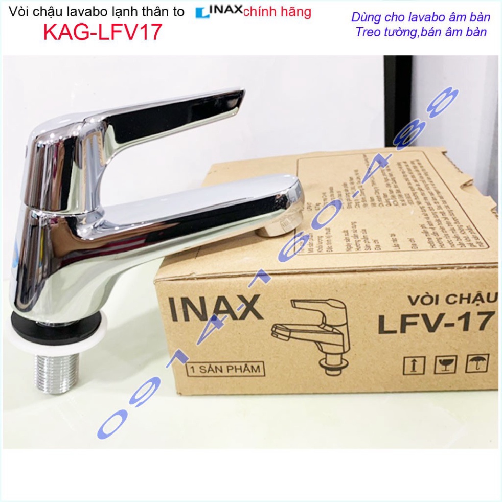 Vòi lavabo lạnh LInax KAG-LFV17, Vòi chậu rửa LInax chính hãng Nhật Bản nước mạnh sử dụng siêu bền