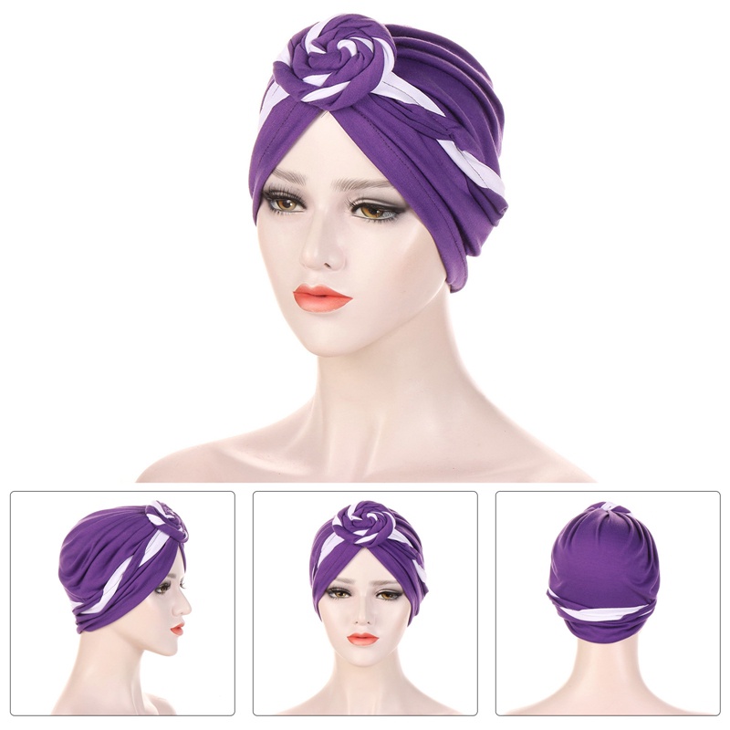 1 Mũ Turban Co Giãn Hai Màu Sắc Thời Trang Dành Cho Nữ