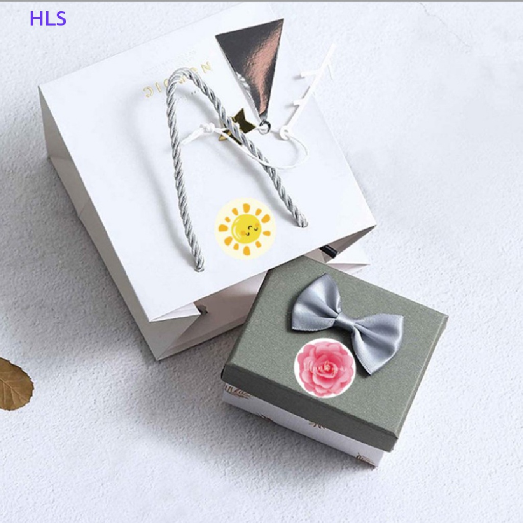 Cuộn 500 Nhãn Dán Tròn In Chữ Thank You Và Hoa Dễ Thương Trang Trí Sổ Tay