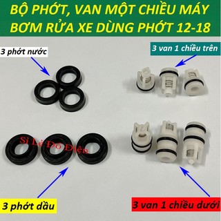 Bộ phớt 12-18 thay thế cho máy rửa xe gia đình | phớt mát rửa xe mini | bộ 12 phớt và van 1 chiều máy rửa xe mini