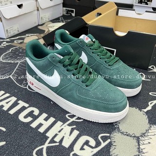 Giày af1 low green white gót chữ đỏ lai au