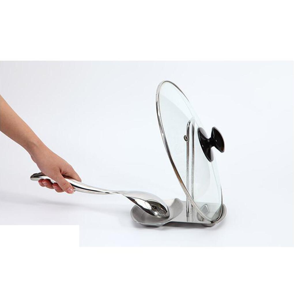 Giá Đỡ Nắp Nồi Bằng Thép Không Gỉ Kèm Khay Tháo Rời Được Tiện Lợi Dành Cho Nhà Bếp