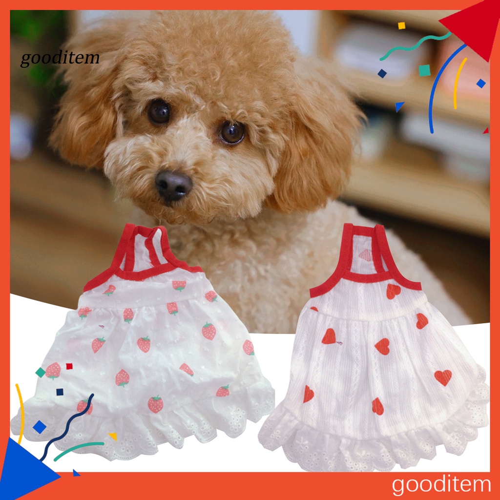 Gooditem Áo Hai Dây Họa Tiết Trái Cây Xinh Xắn Bảo Vệ Da Cho Cún Cưng Mặc Ở Nhà
