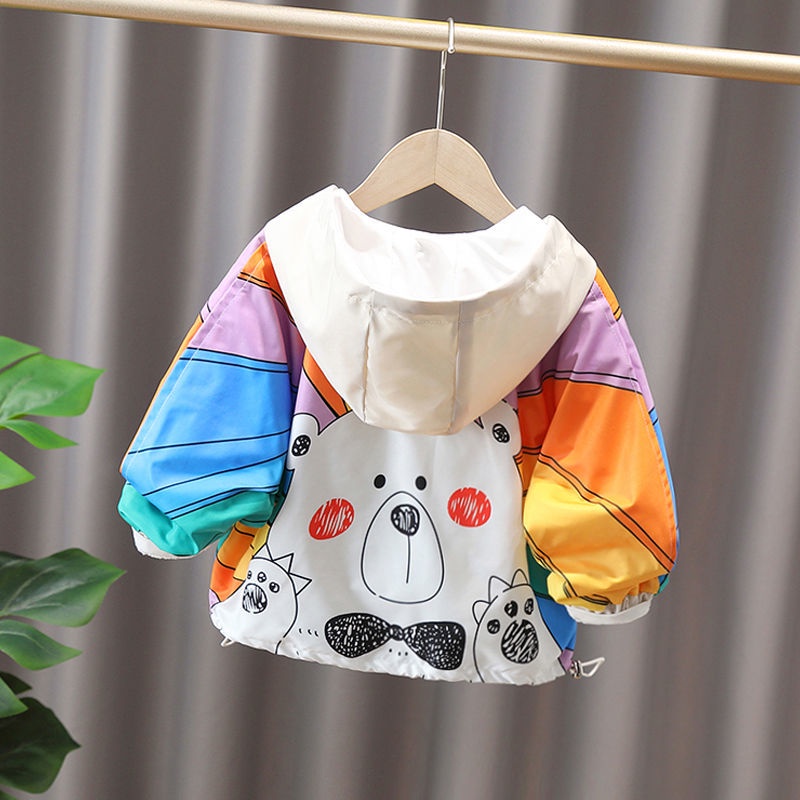 Áo Khoác Có Mũ Trùm Thời Trang Mùa Thu Dành Cho Bé Gái