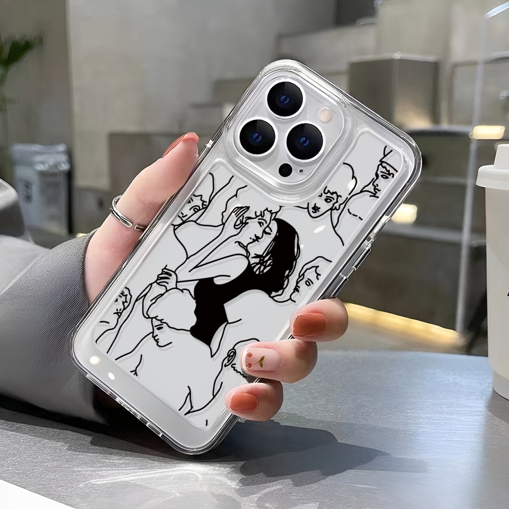 Ốp Điện Thoại Trong Suốt Hình Không Gian Phong Cách Phương Tây Cho iphone 14ProMax 14Plus 13 11 12 7Plus X XR