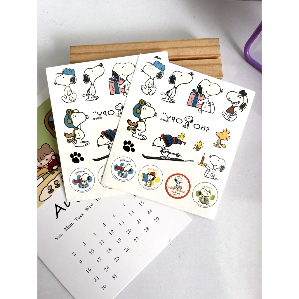 Hình Xăm Dán Giả Nước Hoạt Hình Snoopy Gấu Pooh Vịt Donald Màu Sắc