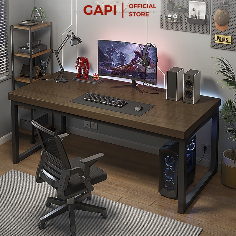 Bàn gaming cao cấp thiết kế hiện đại khung thép lớn mặt bàn dày 25mm thương hiệu Gapi- GM66