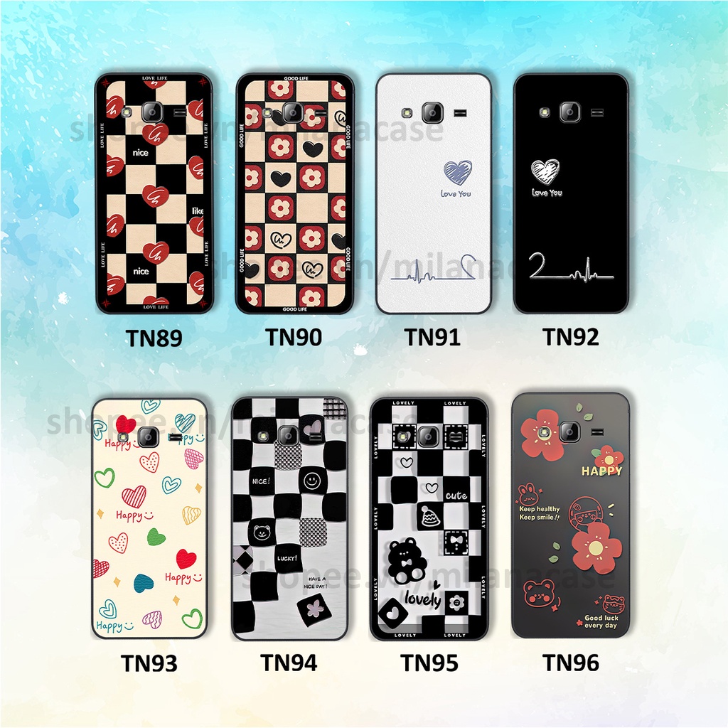 Ốp Samsung J310 / J3 2016 in hình caro trái tim siêu đẹp, siêu nét đầy phong cách cá tính