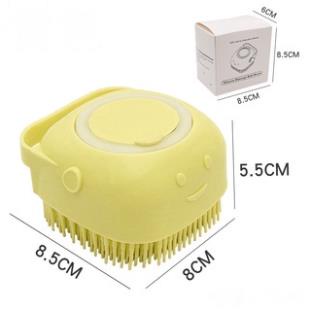 Sữa tắm cho mèo Bàn Chải Tắm Silicon - Găng Tay Tắm Tạo Bọt Massage Có Chỗ Đựng Sữa Tắm Cho Chó Mèo