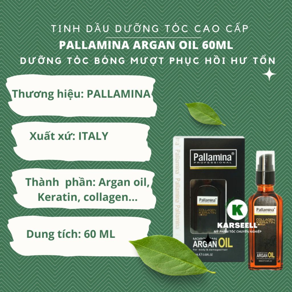 Tinh dầu dưỡng tóc PALLAMINA Collagen Keratin Complex 60ml | Serum dưỡng tóc PALLAMINA chính hãng