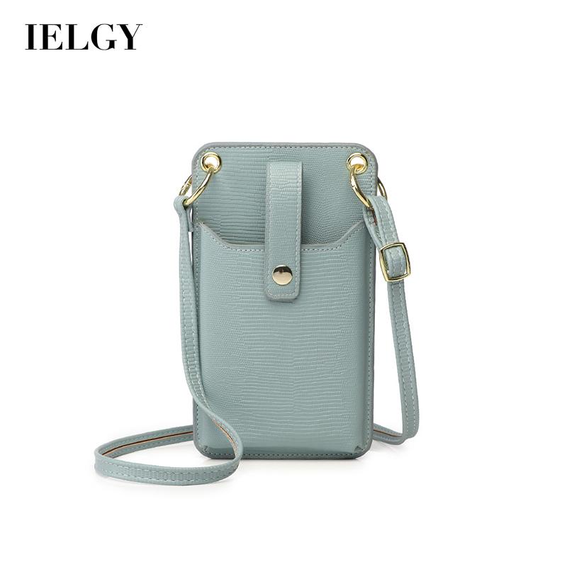 Ielgy Túi Đeo Chéo Đựng Điện Thoại mini Mềm Mại Họa Tiết Da Rắn Cho Nữ