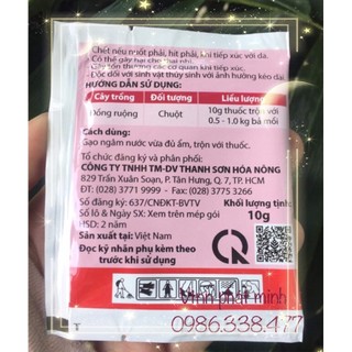 Thuốc trừ chuột Rat K 2% DP (10g)