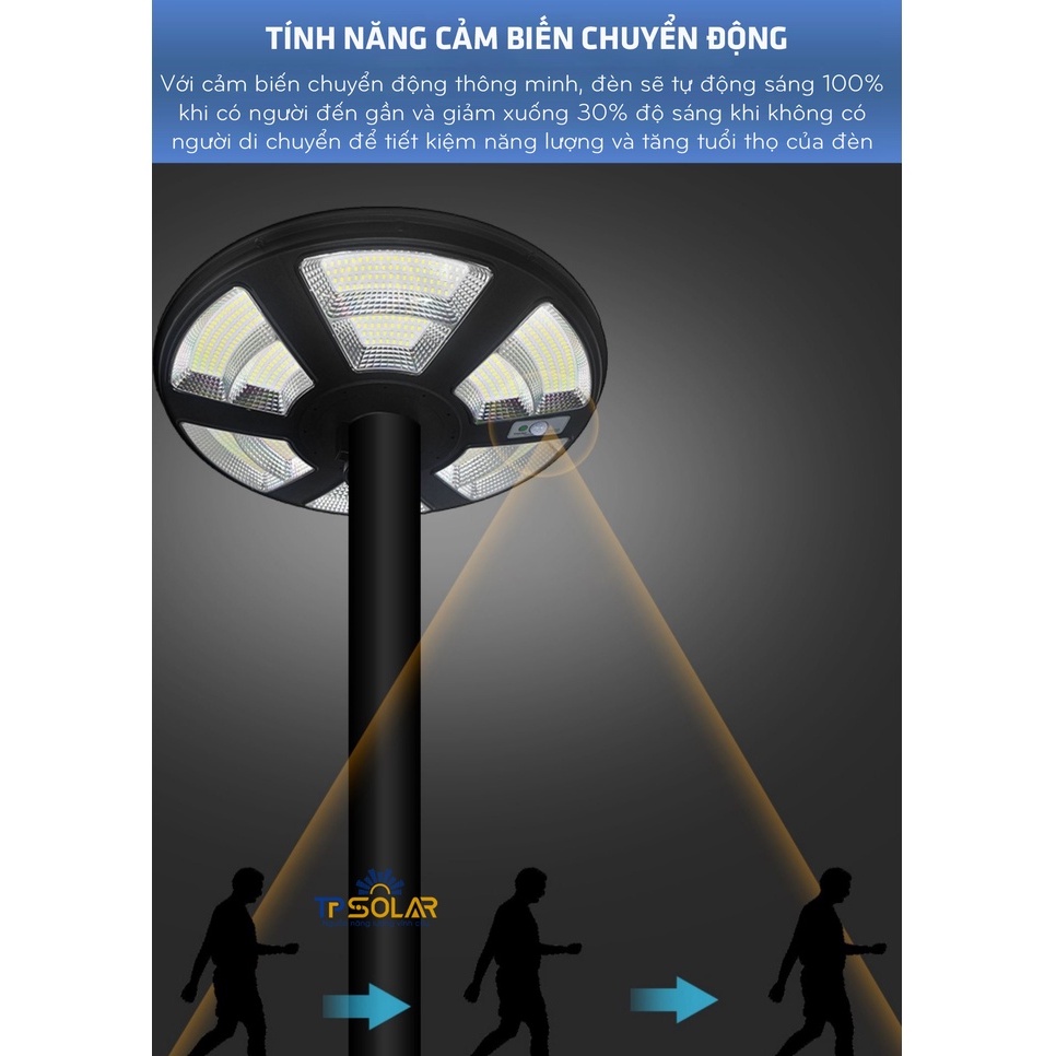 Đèn Sân Vườn Năng Lượng Mặt Trời  UFO TP Solar TP-U600N Công Suất Lớn,Chiếu Sáng 360 Độ Chống Nước IP65