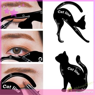 [Hàng mới về] Set 2 khuôn kẻ mắt/ chân mày hình mèo tiện dụng