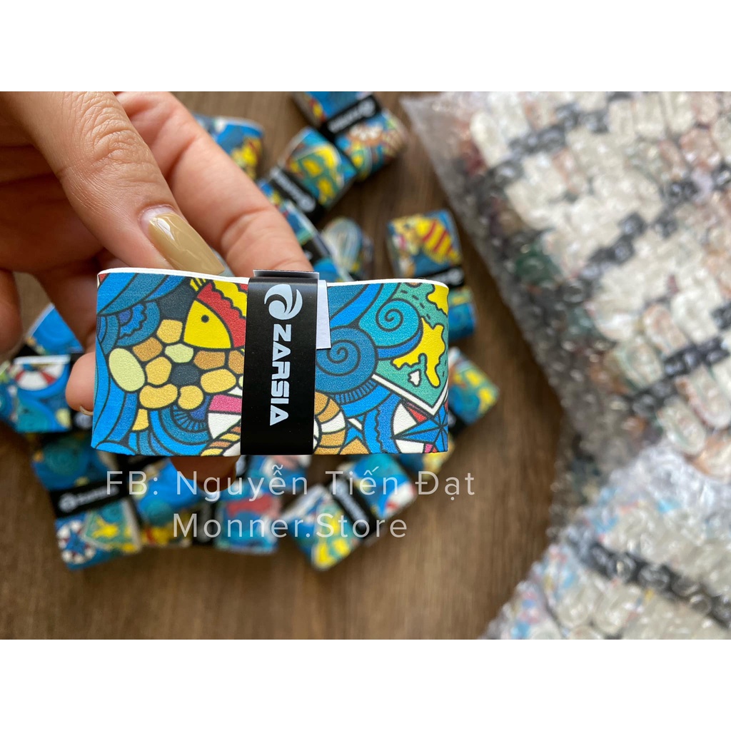 Quấn Cán Vợt Cầu Lông Tennis Zarsia Chính Hãng Số 1 Nội Địa Trung Chống Trơn Mồ Hôi Tay