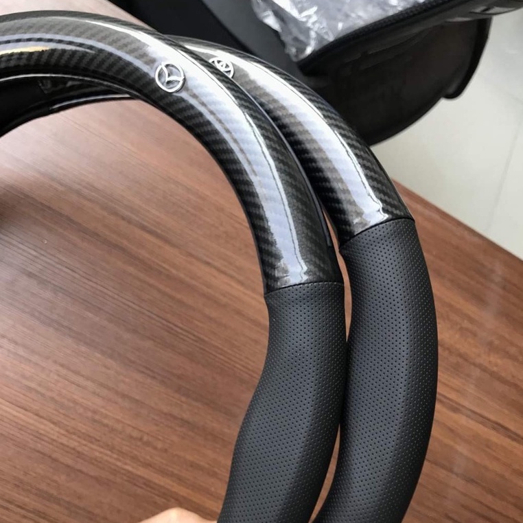 Bọc Vô Lăng ô tô Carbon cao cấp - đủ logo các hãng
