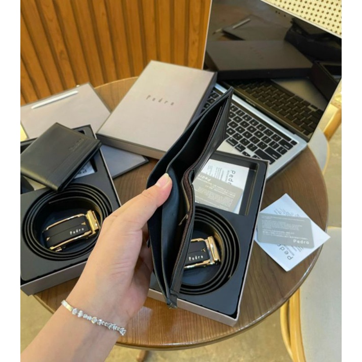 Combo Ví Da Nam Kèm Thắt Lưng Cao Cấp Full Hộp Làm Quà Tặng Bạn Nam
