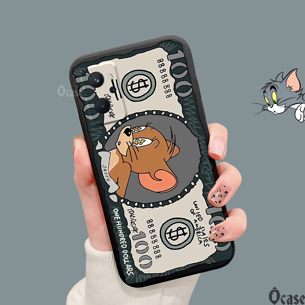 Ốp lưng Realme 9i / Oppo A96 4G in hình Mèo và Chuột cạnh viền vuông có bảo vệ camera