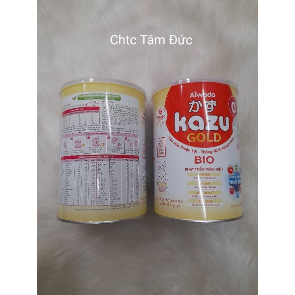 Lon sữa 810g KAZU Bio gold 0+ 1+ Aiwado.Dinh dưỡng từ Nhật Bản giúp bé tiêu hóa thuận lợi ,thông minh nhanh nhẹn