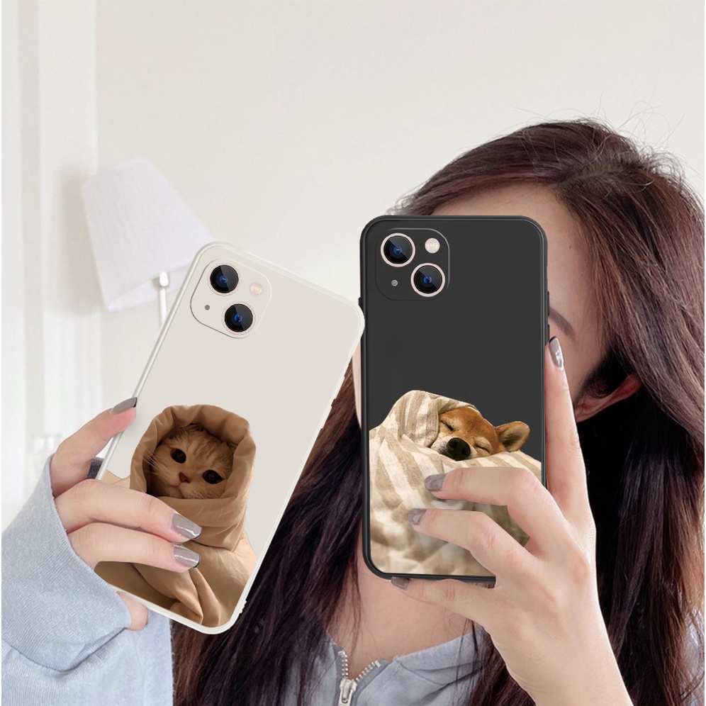 Ốp Điện Thoại Silicon Mềm Hình Mèo Hoạt Hình Cho iPhone 14 Pro Plus Max 13 12 11 mini Pro Max XS XR X 7 8 SE 6 6S mini Pro