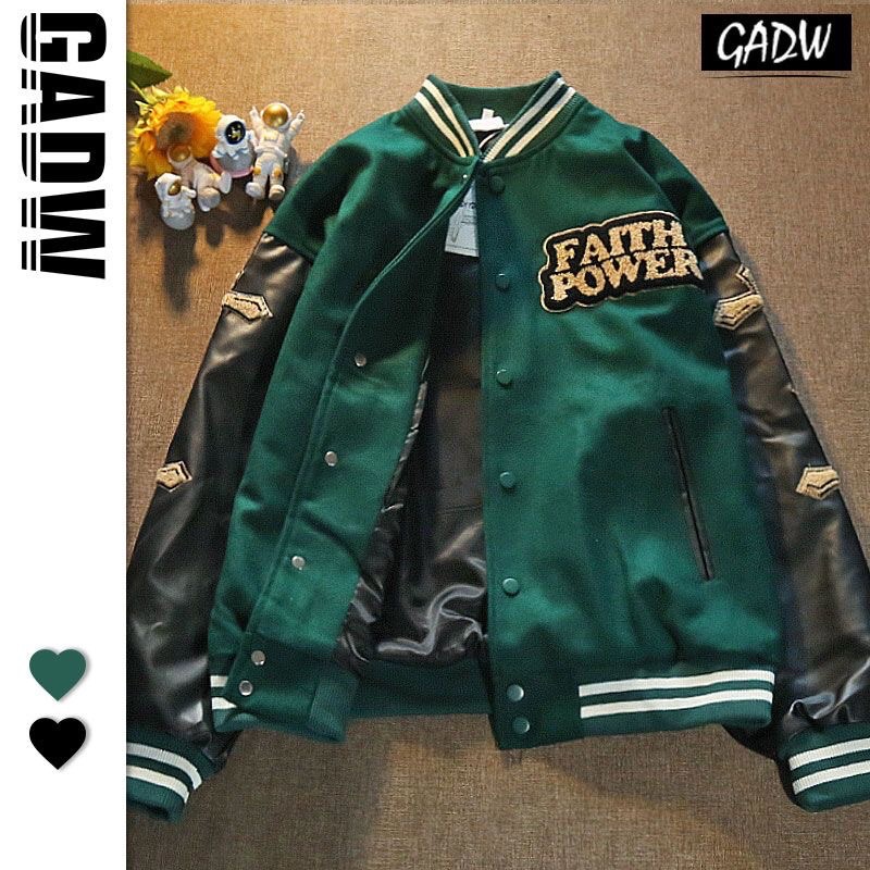 Áo Khoác Bomber Tay Da Thánh Giá Thời Trang Nam Nữ