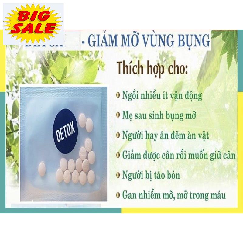 Detox Thải Mỡ Ban Đêm - 15v Dùng Trong 15Ngày - Giúp Tăng Quá Trình Thải Mỡ, Thải Độc Gan, Nhuận Tràng
