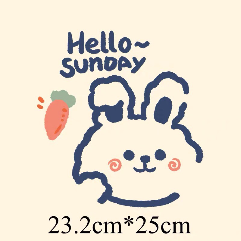 Hình ủi , hình ép nhiệt - mẫu thỏ carot