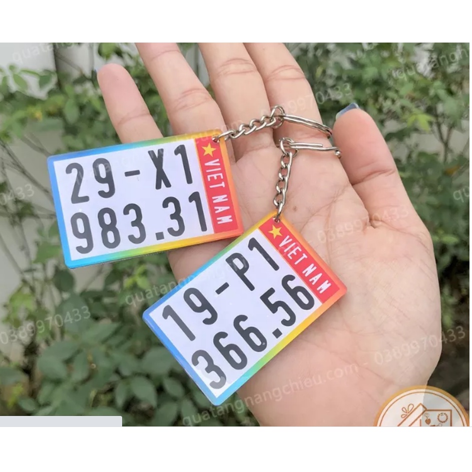 Móc khóa in biển số xe - Thiết kế theo yêu cầu, đa dạng nhiều mẫu mã