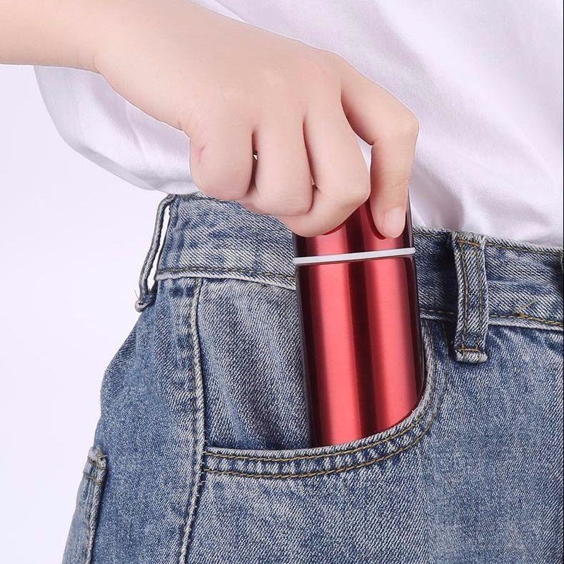 Bình Nước Giữ Nhiệt mini Bằng Thép Không Gỉ Siêu Nhẹ Và Nhỏ Gọn Tùy Chỉnh Hàn Quốc Cho Cặp Đôi l