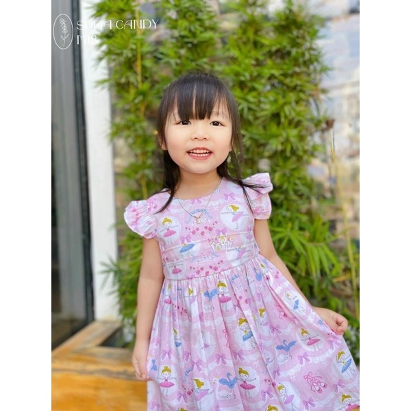 Váy Sofia M8 xếp ly eo họa tiết công chúa xinh xắn